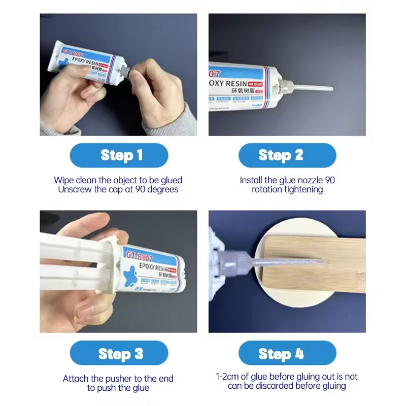 Quick-Drying Transparent Casting Glue High Strength Epoxy AB Adhesive Waterproof Gel For Metal and Plastic Repair 50ml/pc New