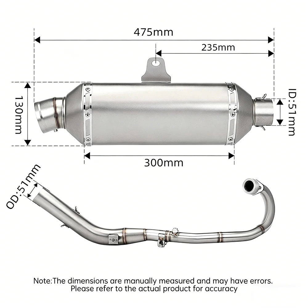 Slip on Motorcycle Full Systems Exhaust Muffler Header Pipe Performance Upgrade for CRF300 Rally CRF300L CRF300 2021 2022 2023