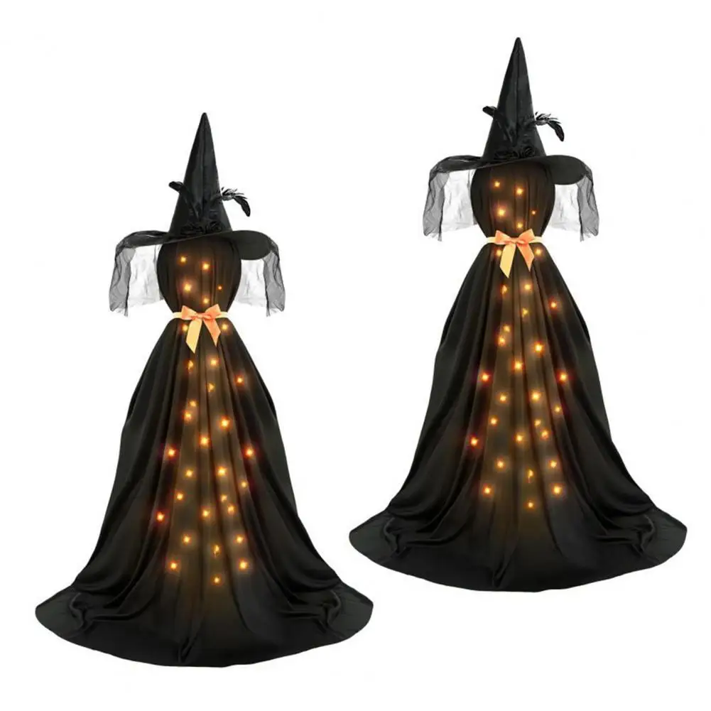 Battery-operated Ghost Lights Spooky Ghost Ornaments Decorations for Halloween Outdoor Yard Decor Easy to Assemble for Front