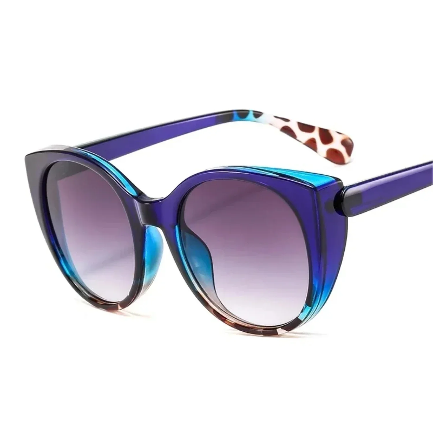 Cat Eye Sunglasses Women 2023  Gradient Glasses Retro Blue Leopard Shades Lunette De Soleil Femme