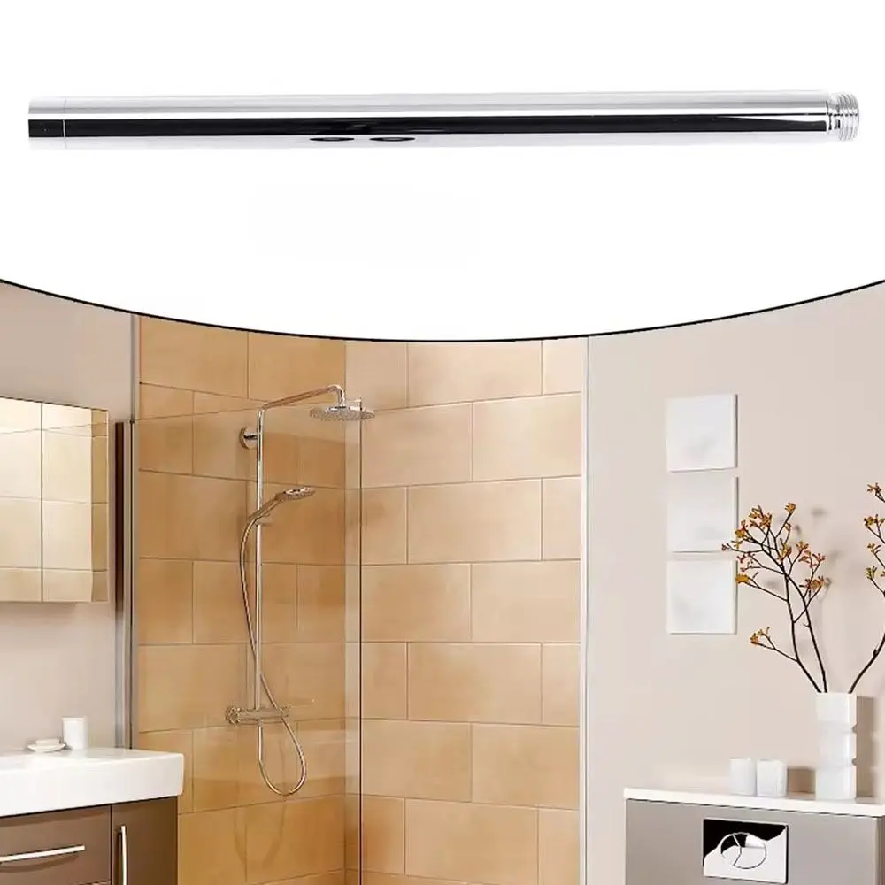 Stainless Steel Shower Head Extension Pipe Adjustable 10cm/15cm/20cm/25cm/30cm Shower Extension Tube Round Shower Arm