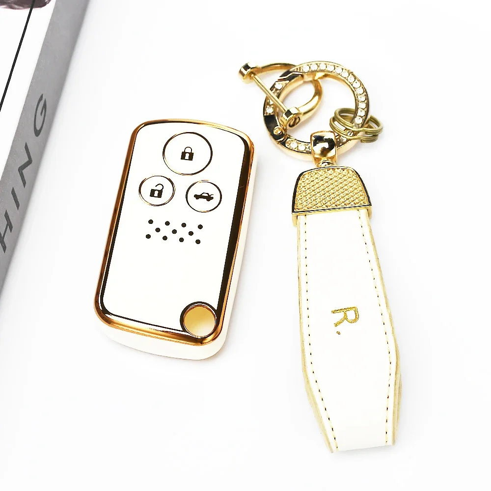 2/3 Buttons TPU Car Key Fob For Honda CRV Fit Shuttle Fried Freed Spike StepWGN RG1 Spada CRZ Case Cover Shell Holder