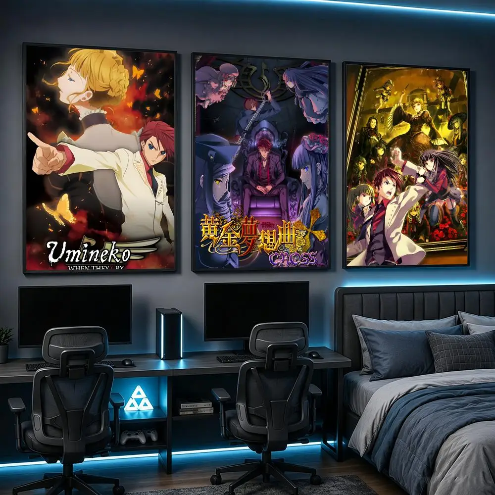 anime Umineko When They Cry Poster HD Poster Anime Aesthetic Wall Art For Game Anime Lovers Bedroom Gaming Room Decor Ideal Gift