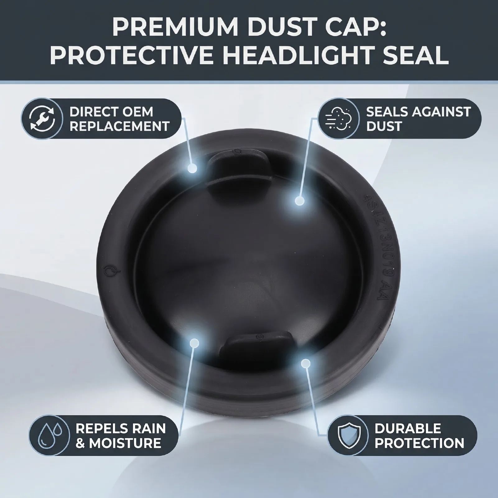 Headlight Rear Cover Dust  Replacement for Ford Edge Escape Expedition Explorer 4S4Z13N019AA 00114007 Headlight Dust Cover