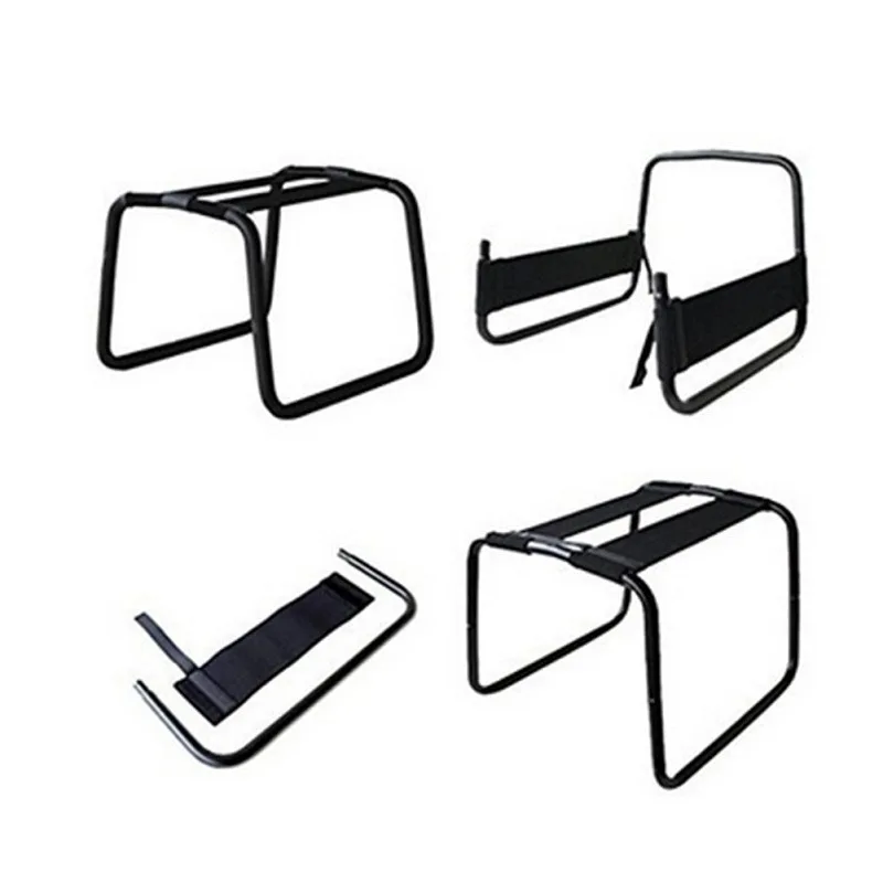 Folding Chair Weightless Bouncing Elastic Mount Stools Cushion Pad Aid Bouncer Multifunctional Furniture Matel Frame