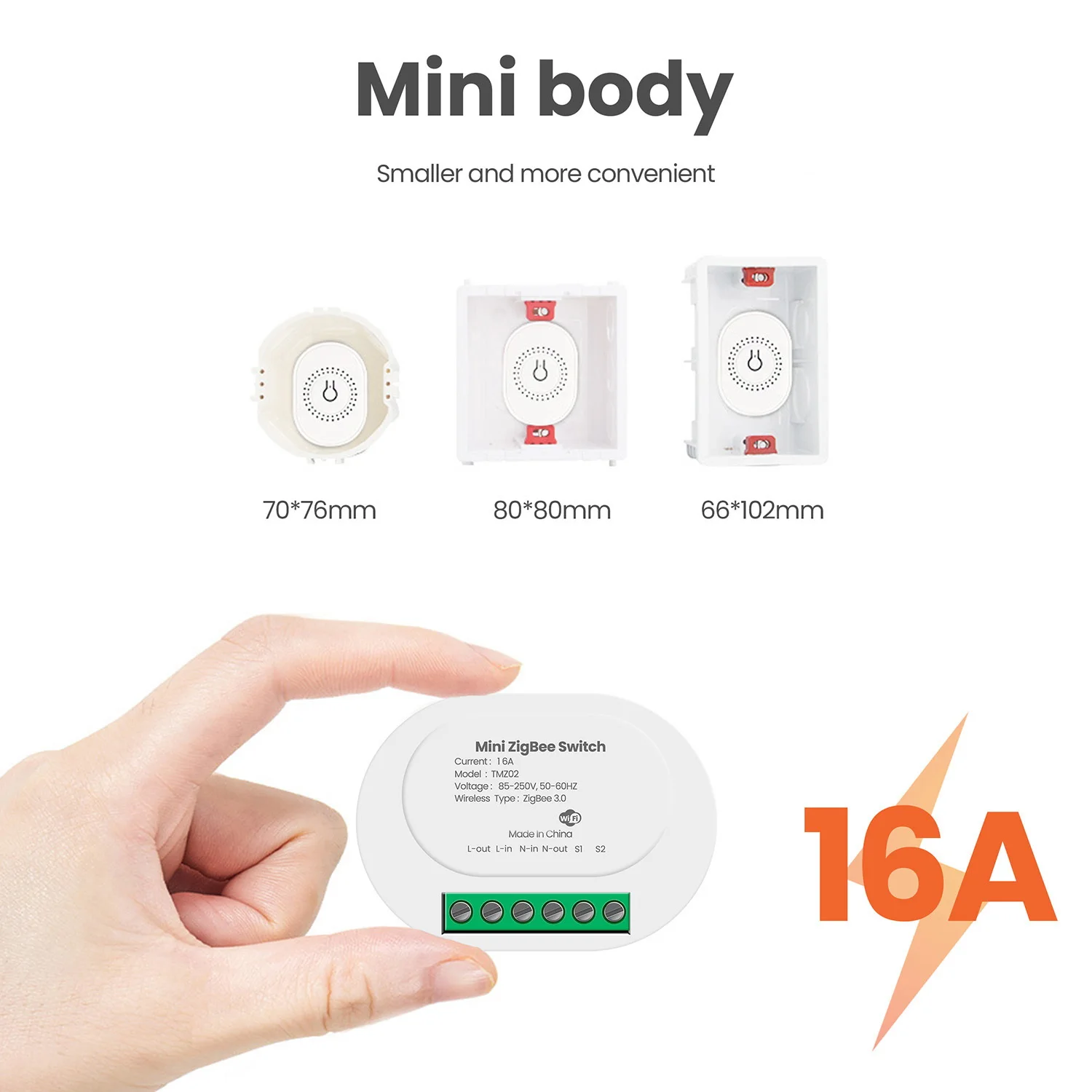 Mini DIY Switch Relay Breaker Tuya Smart ZigBee 3.0 16A with or Without Neutral Wire Smart Life Home 2-Way Control 2