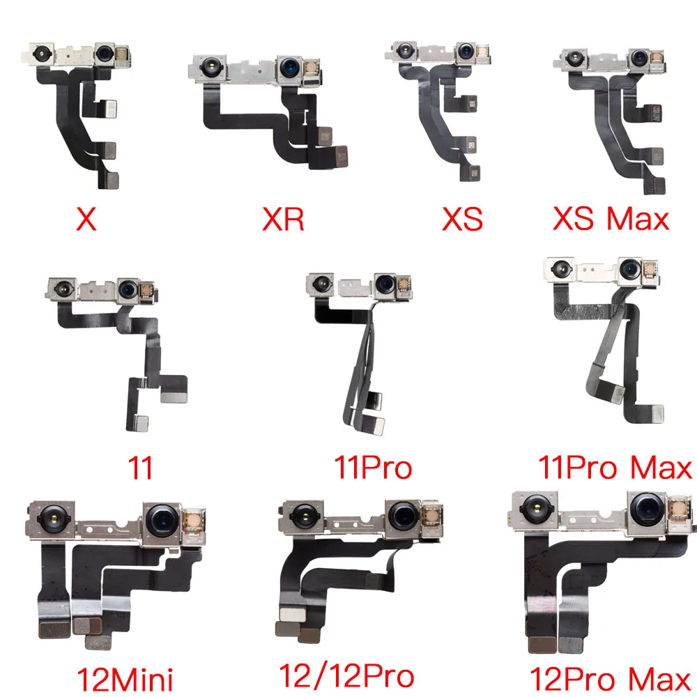 Front Facing Camera Module Flex Cable for iPhone X XR XS 11 12 Mini Pro Max Replacement Part NO Face ID