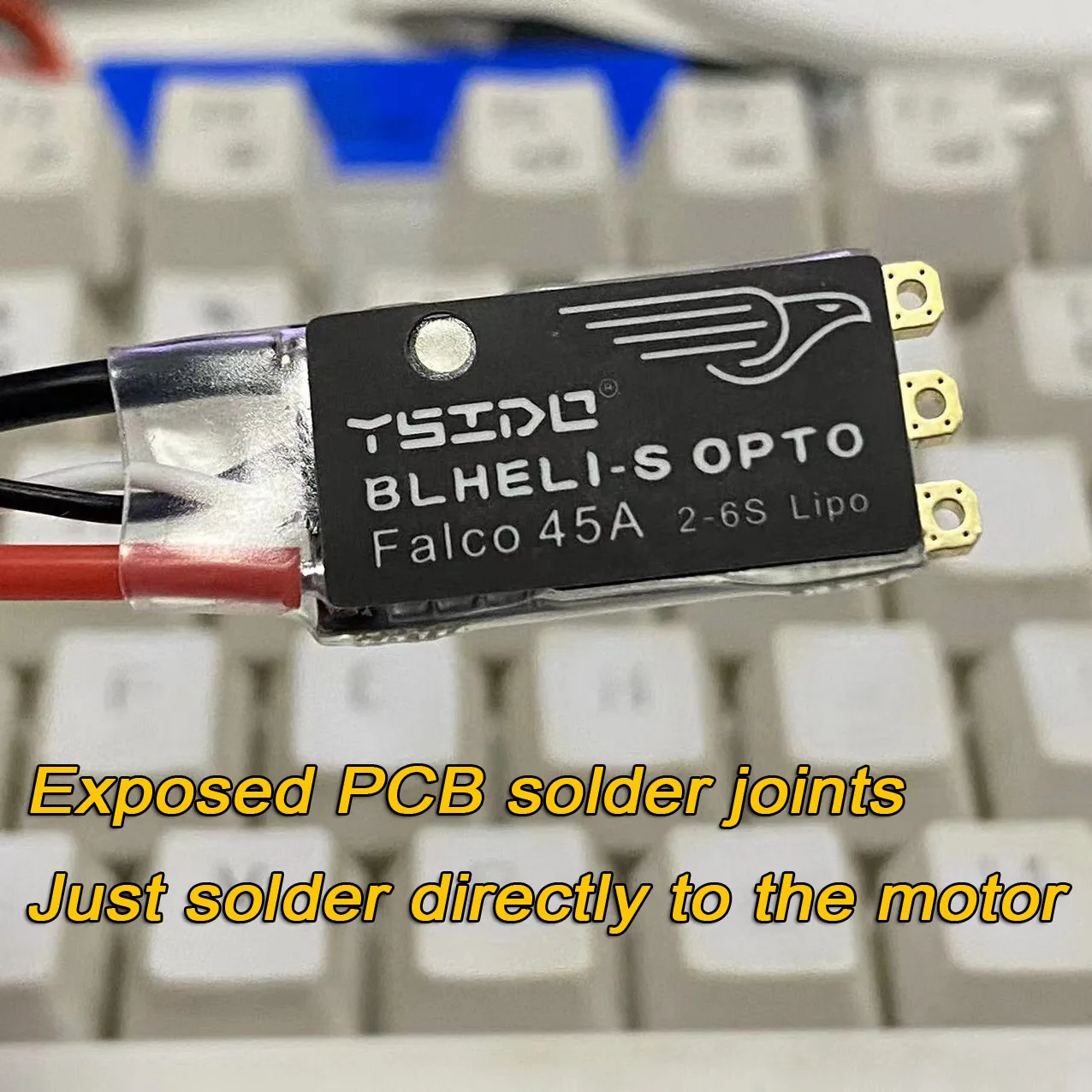 YSIDO Falco 35A 45A BLHeli_S ESC 2-6S Lipo bezszczotkowy kontroler elektroniczny z podświetleniem LED DSHOT125/300/600 dla drona