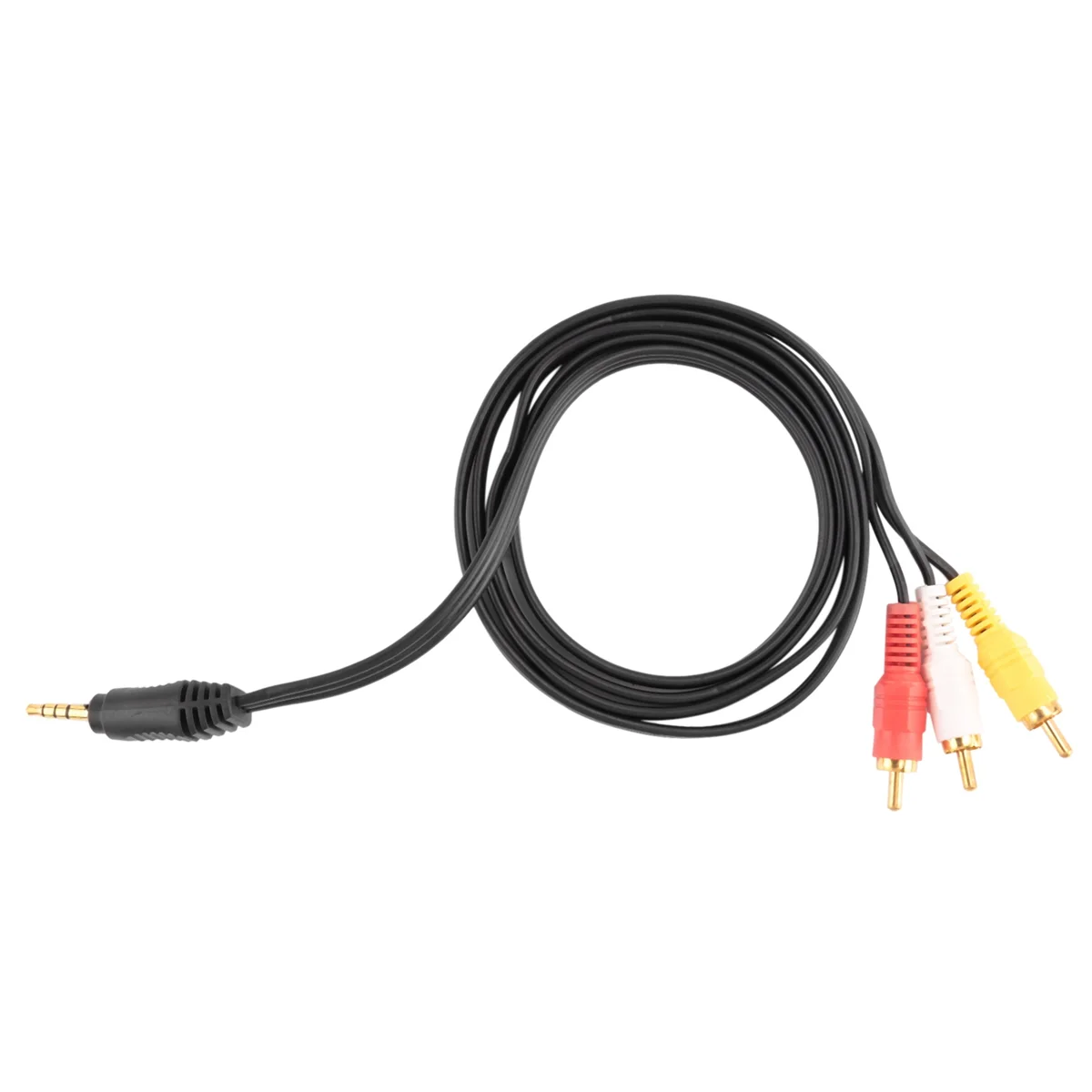 قسط 4.9ft 3.5mm التوصيل إلى 3 ذكر محول AV تمديد كابل للتلفزيون