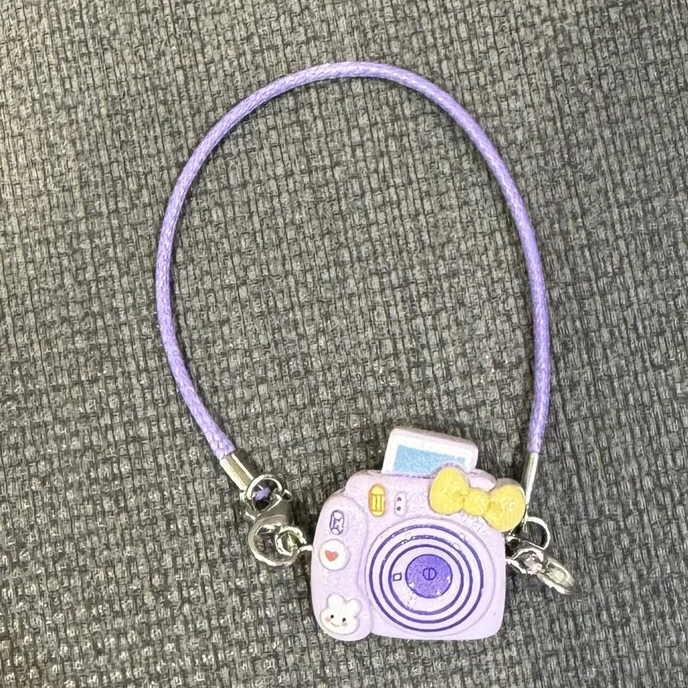 6 قطعة التظاهر اللعب دمية كاميرا صغيرة صور الدعامة دمية أرنب محاكاة كاميرا الكرتون بيت الدمية نموذج كاميرا مصغرة #4