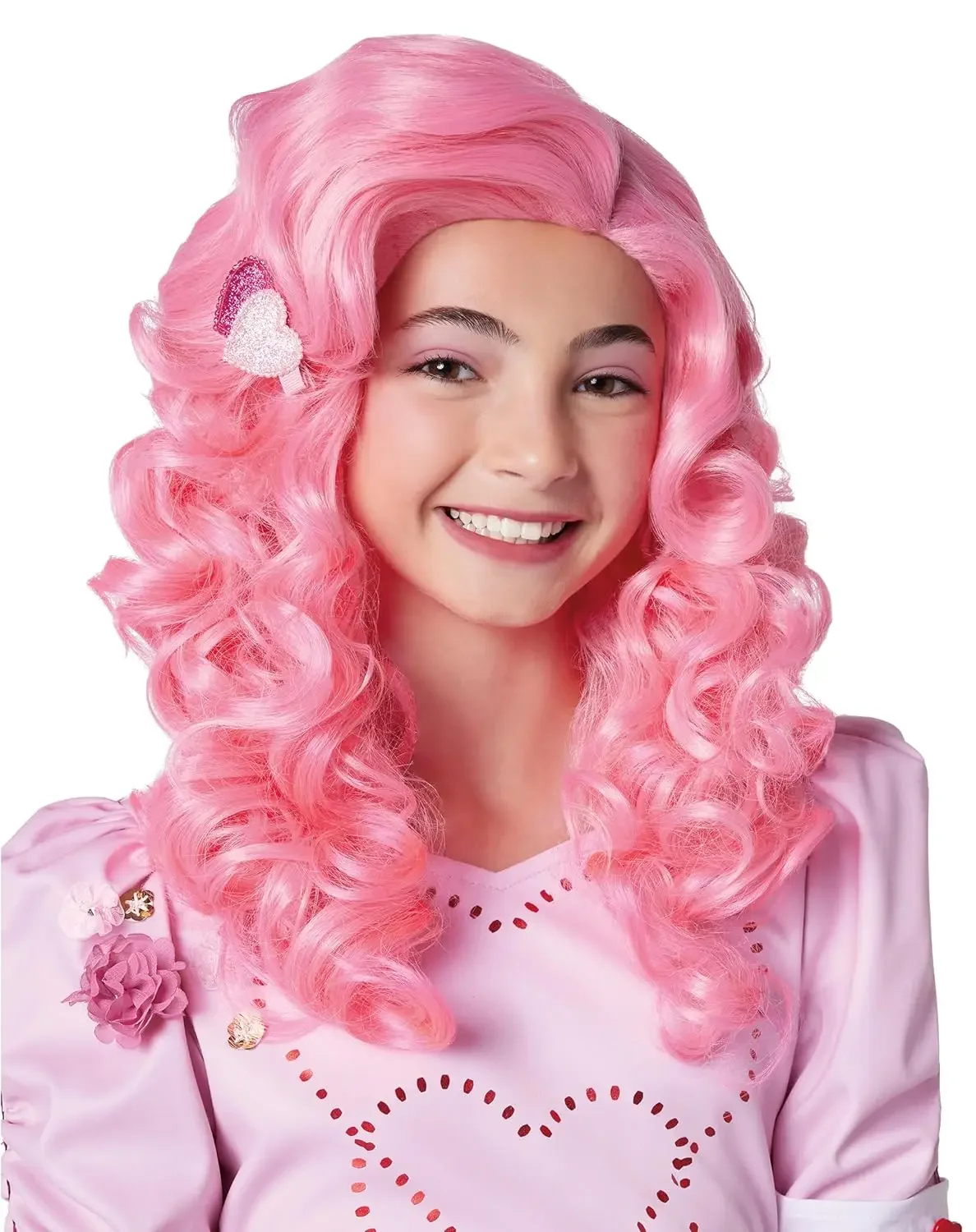 Anime Descendants 4 Bridget Wig Curly Pink Costume Halloween Male Synthetic Wig
