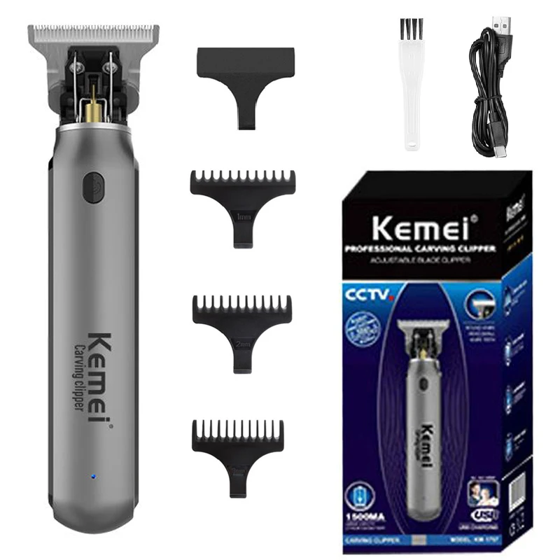 Original Kemei Powerful Hair Clipper For Men Cordless Professional Beard Hair Trimmer Haircut Machine Rechargeable