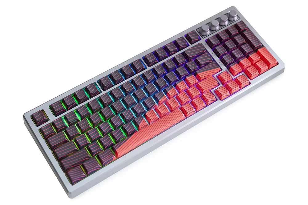 Imagem -06 - Gks Contour Line Keycap Dye Subbed Cherry Profile Grupo Pbt para Teclado 87 Tkl 104 Ansi Xd64 Bm60 Xd68 Xd84 Bm65 Side Lit