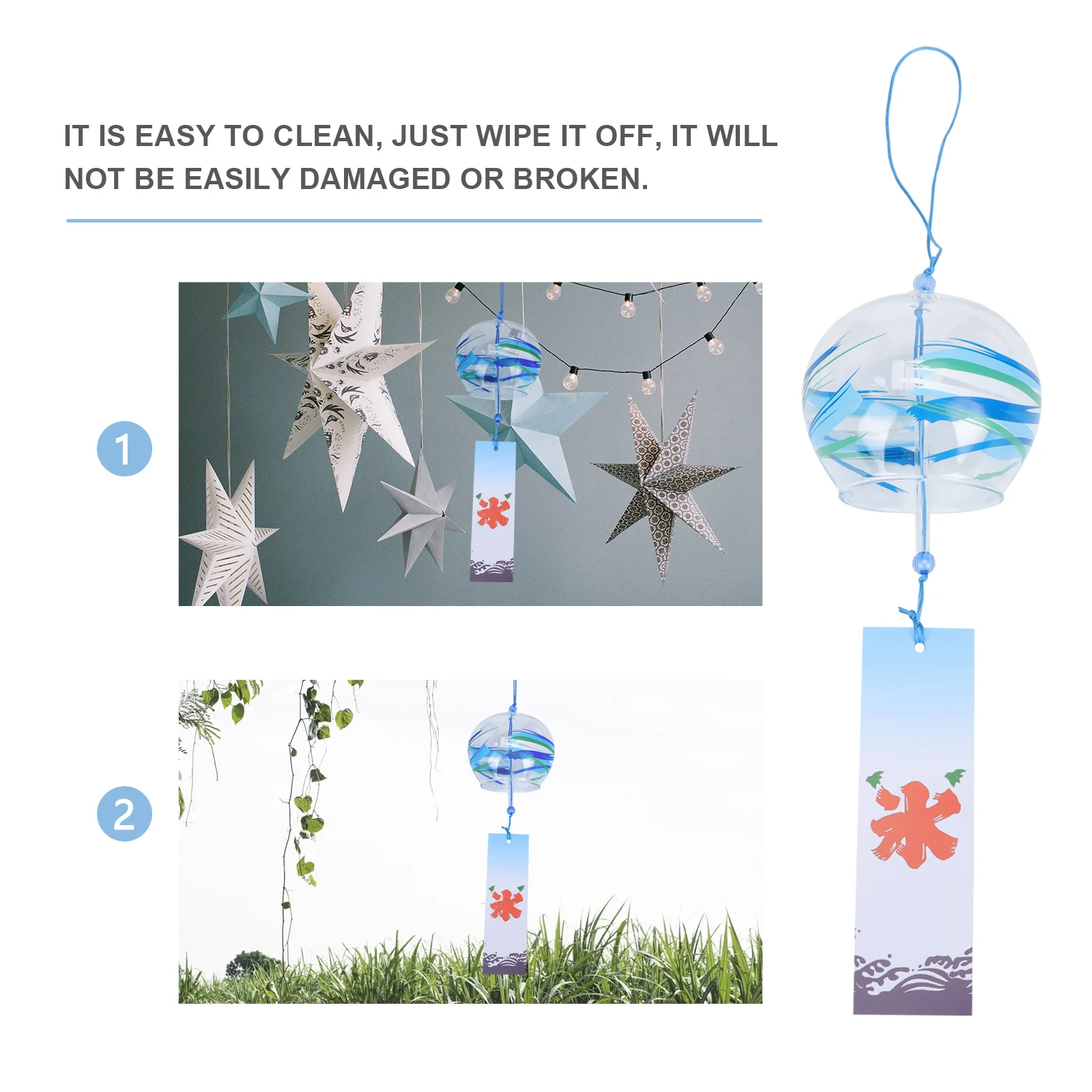 

1Pcs Creative Wind Bell Festive Atmosphere Home Car Decoration Outdoor Garden Pendant Wind Chime Fair-Sounding Bell