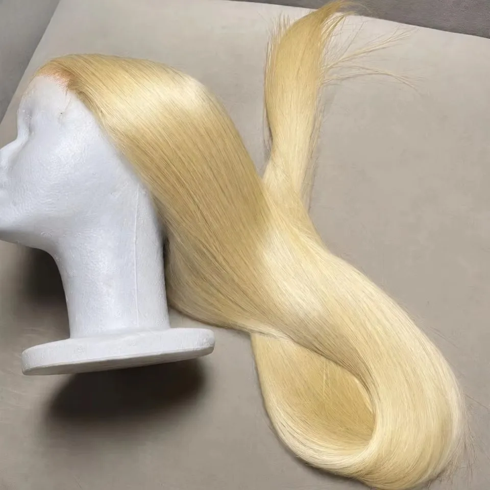 24 Inch Bone Straight 13×4 Hd Lace Front Wig Heat Resistant Synthetic Fiber Natural Hairline Glueless Lace Wig Beginner Friendly