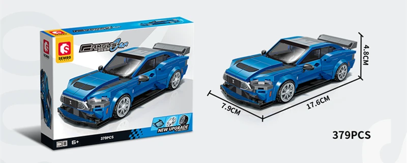SEMBO BLOCK Stadt Sport Autos Garage Bausteine MOC Supercar Racing Parkplatz DIY Fahrzeug Lagerung Box Ziegel Kinder Spielzeug – Detail 13