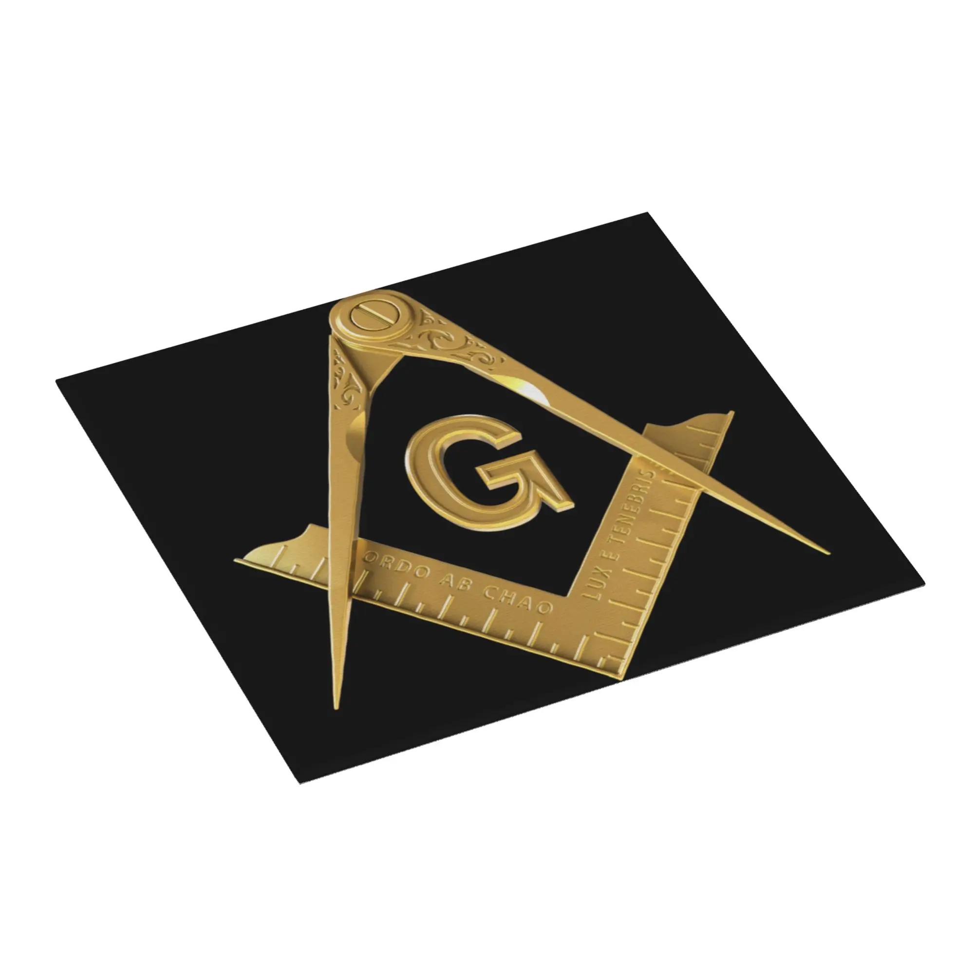 Drying Mat For Kitchen Freemason Square And Compass Barware Tableware Oil Proof Masonic Symbol Washable Kitchen Sink Drying Pad