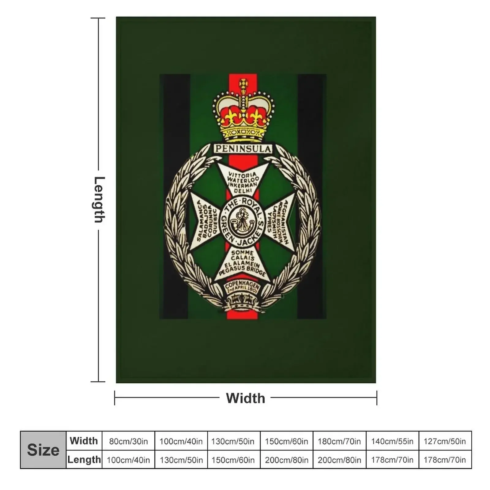 Royal Green Jackets Cap Badge Throw Blanket Blankets Sofas Of Decoration halloween For Decorative Sofa Blankets