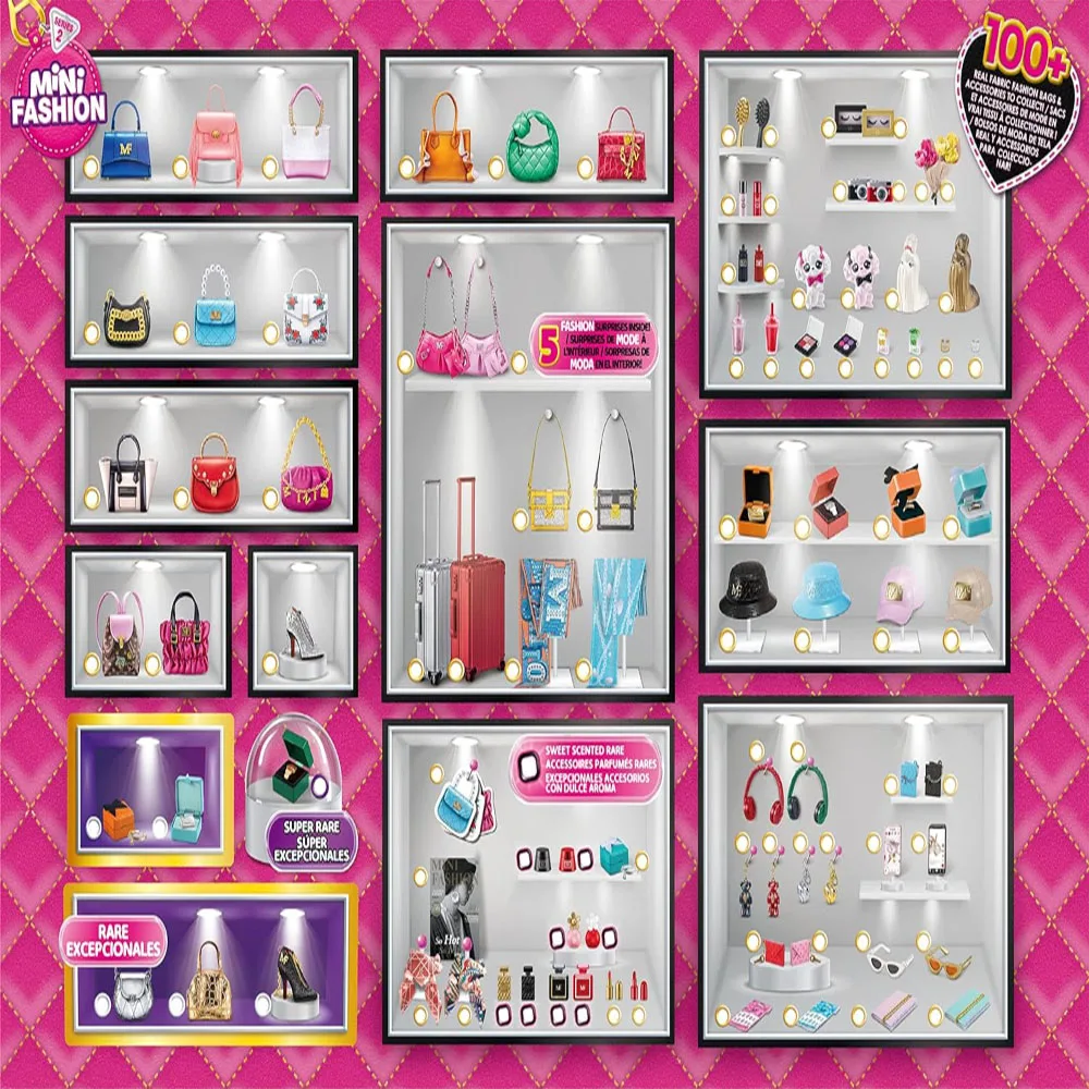 Zuru Mini Brands 5 Toys Surprise Original Miniature Toy Mini Bags Luxury Brand Mystery Blind Box Fashion Bag Shoe Ball Toys Gift