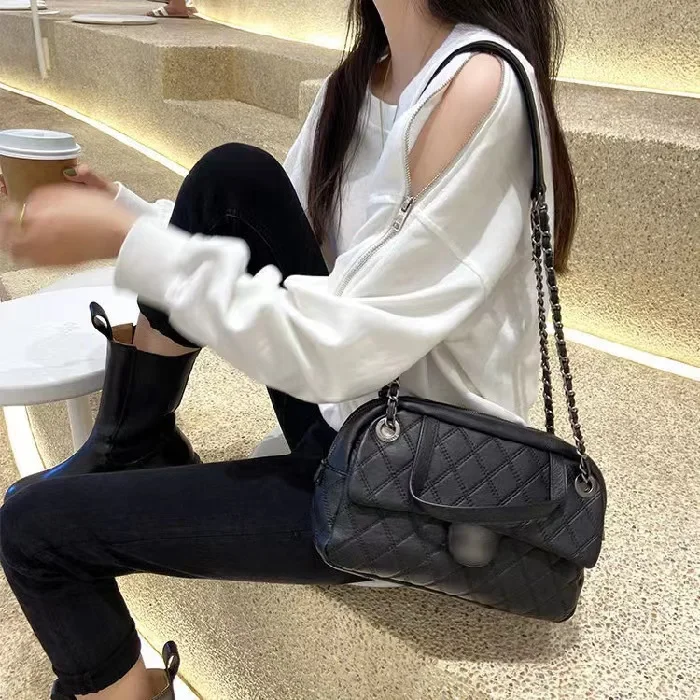 Giacca pullover alla moda da donna Felpa autunnale con maniche lunghe e spalle scoperte