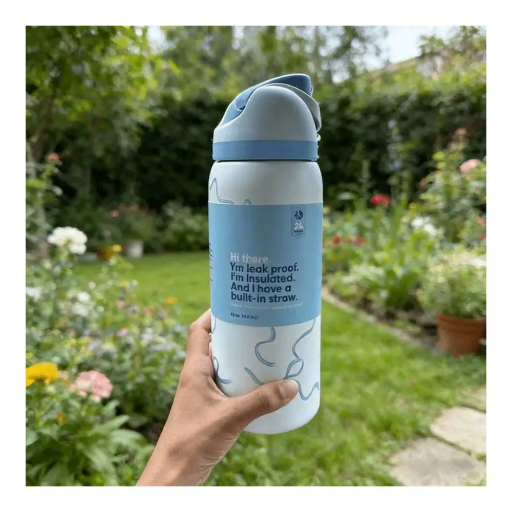 

32oz Stainless Steel Insulated Water Bottle With Straw, Material Unisex Sports Hydration Flask Portable Coffee Cup For Hot And