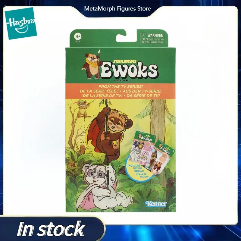 Figura de acción original de Hasbro Star Wars EWOKS WICKET W.WARRICK & KNEESAA, modelo de colección