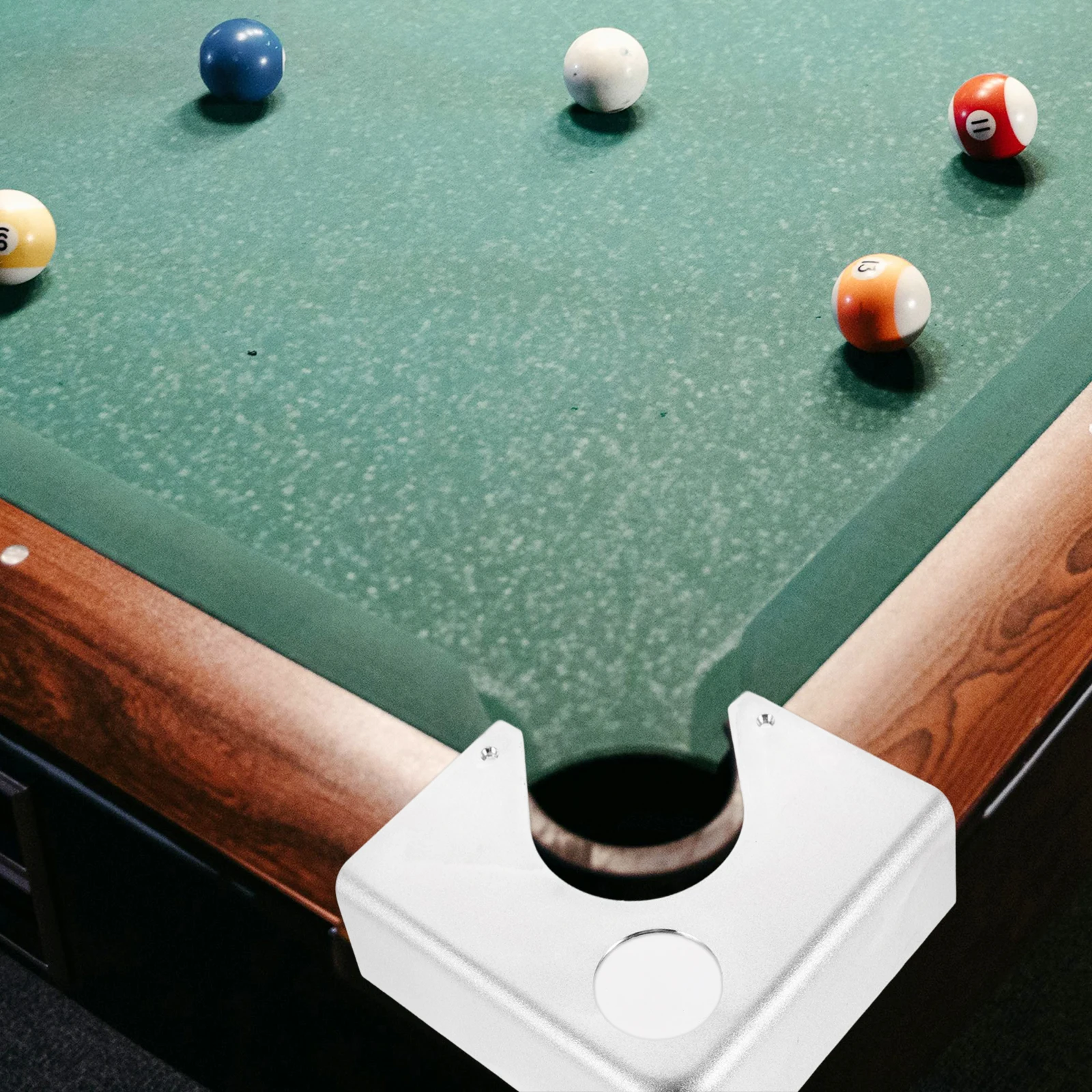 

Pool Table Stainless Steel Corner Protector Billiard Guard Edge Plate Plastic for Snooker Cover Silver