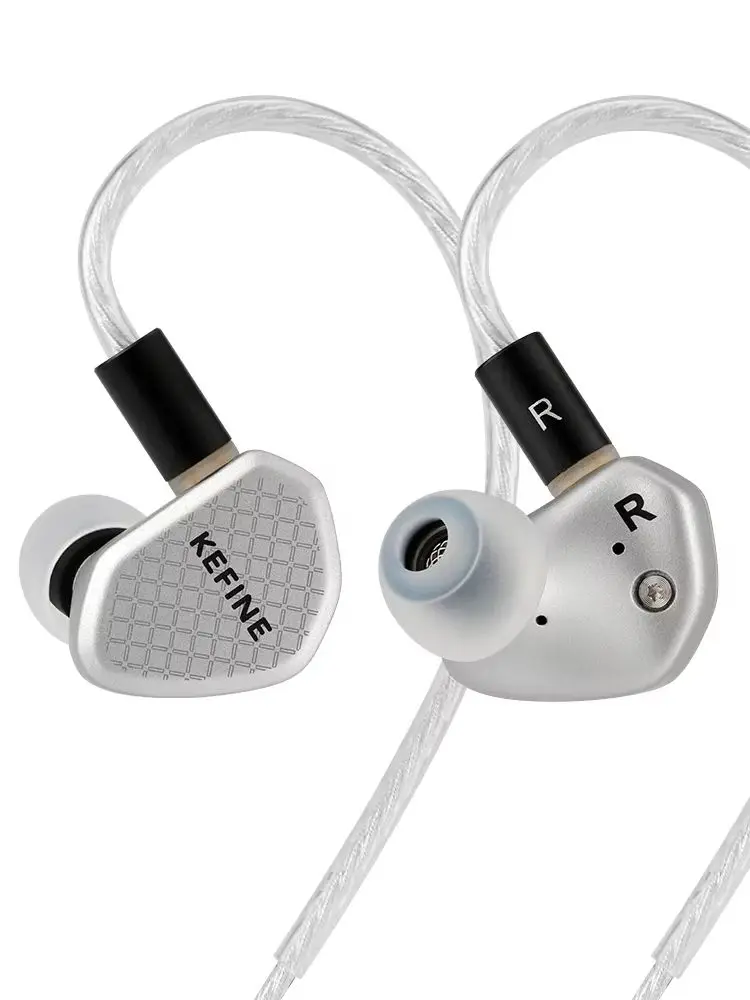 Słuchawki przewodowe KEFINE Klean SV 10mm DLC z dynamicznym przetwornikiem membranowym, metalową obudową i odłączanym kablem 0.78mm 2pin, Hifi IEM. — 2