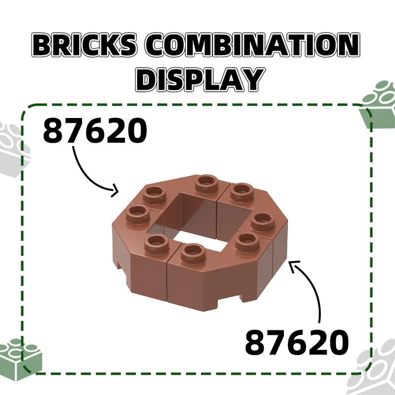 Wange 102Pcs/lot 87620 Wedge 2x2 Facet Block Moc Color Accessories Compatible with Brick DIY Children\'s Toy Assembly Parts