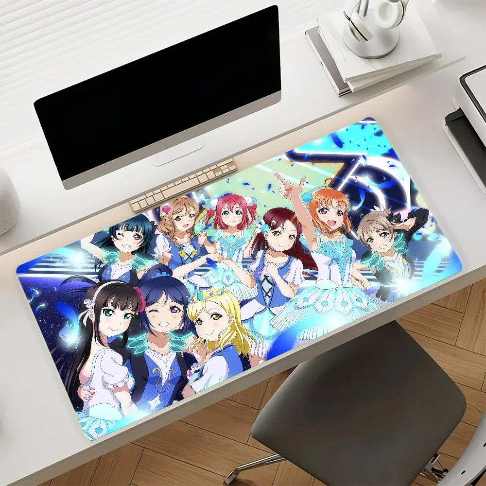 Cute Love Live S-sunshine Anime Mouse Pad Anti Slip Rubber Edge Locked Thickened Laptop Gaming Desk Mat
