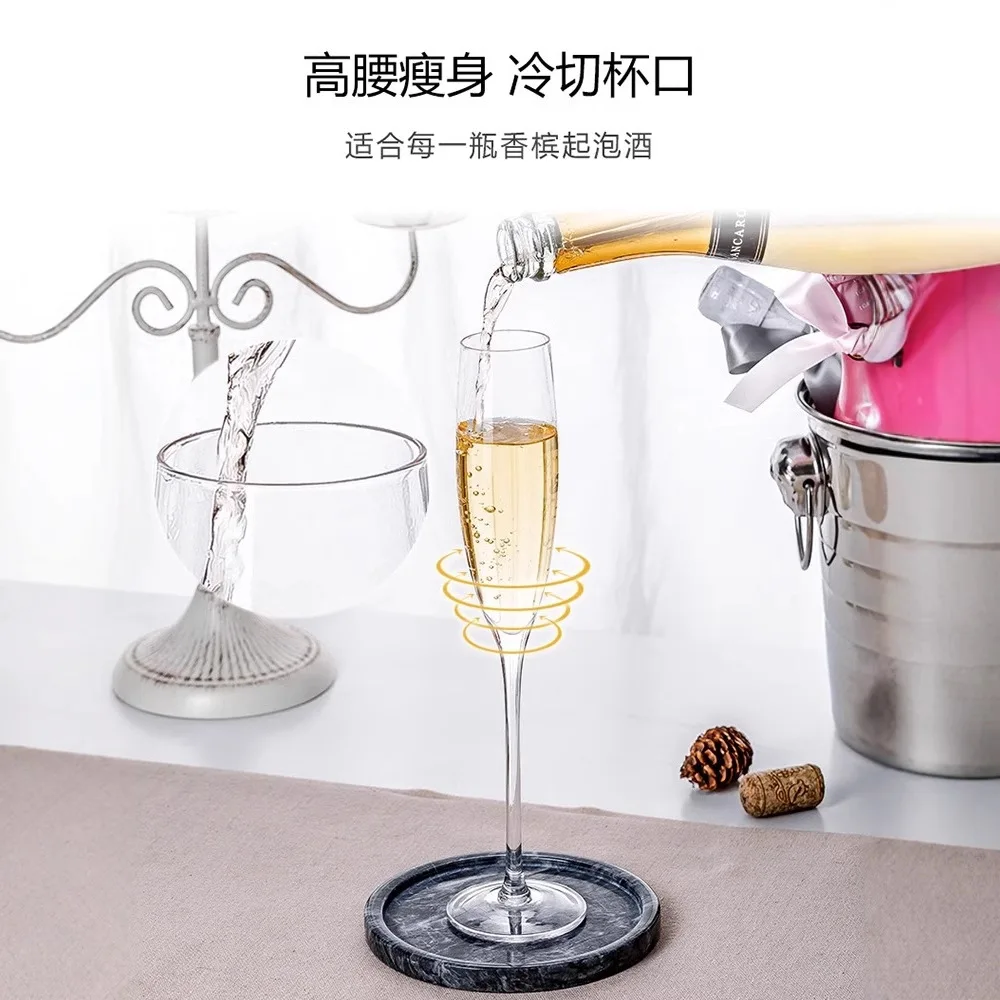 Crystal glass tall champagne glass wedding gift box European pair of sparkling wine glasses household set creative sweet wine