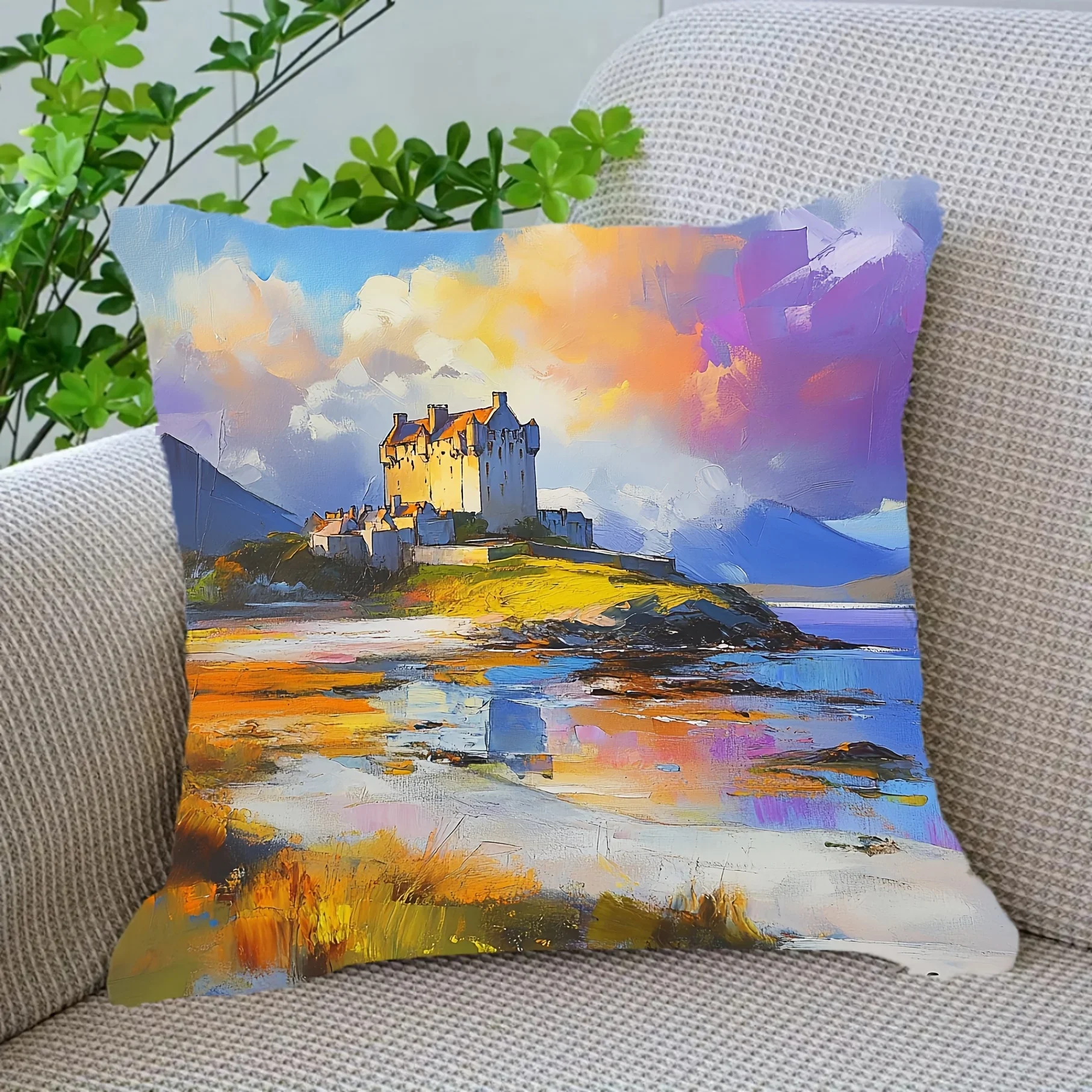 

Double-Sided Printed Pillowcase Scott Naismith 'Heaven Breaking Zipper Square Pillow Cover Sofa Car Chair Home Bedroom Decor