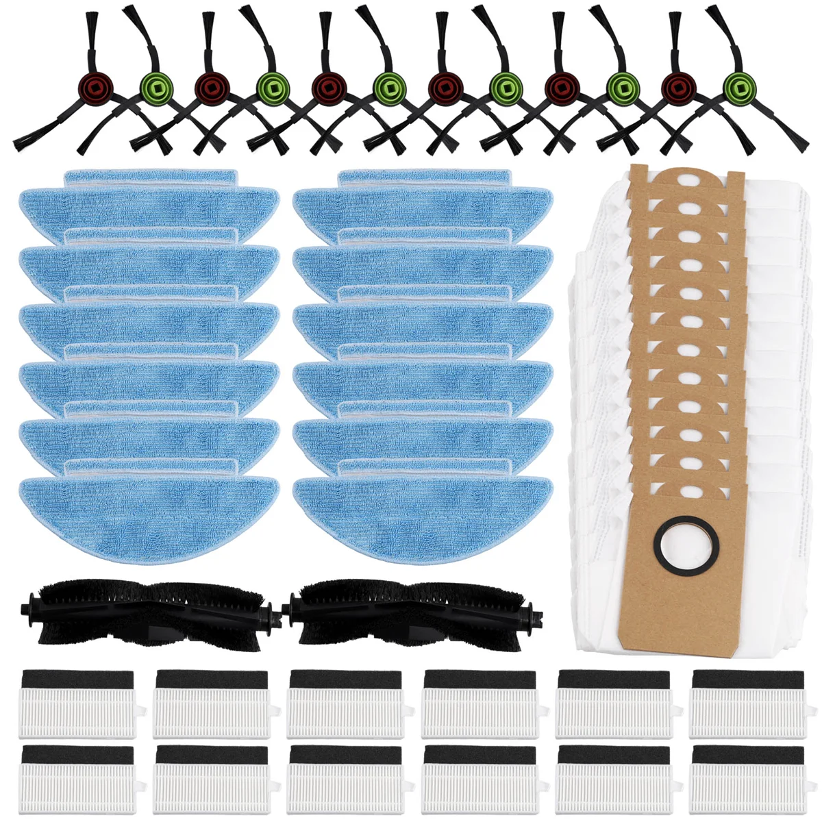 Сменный основной ролик для робота-пылесоса T10s/I8, боковая щетка, Hepa фильтр, Швабра, тканевый мешок для пыли, аксессуары