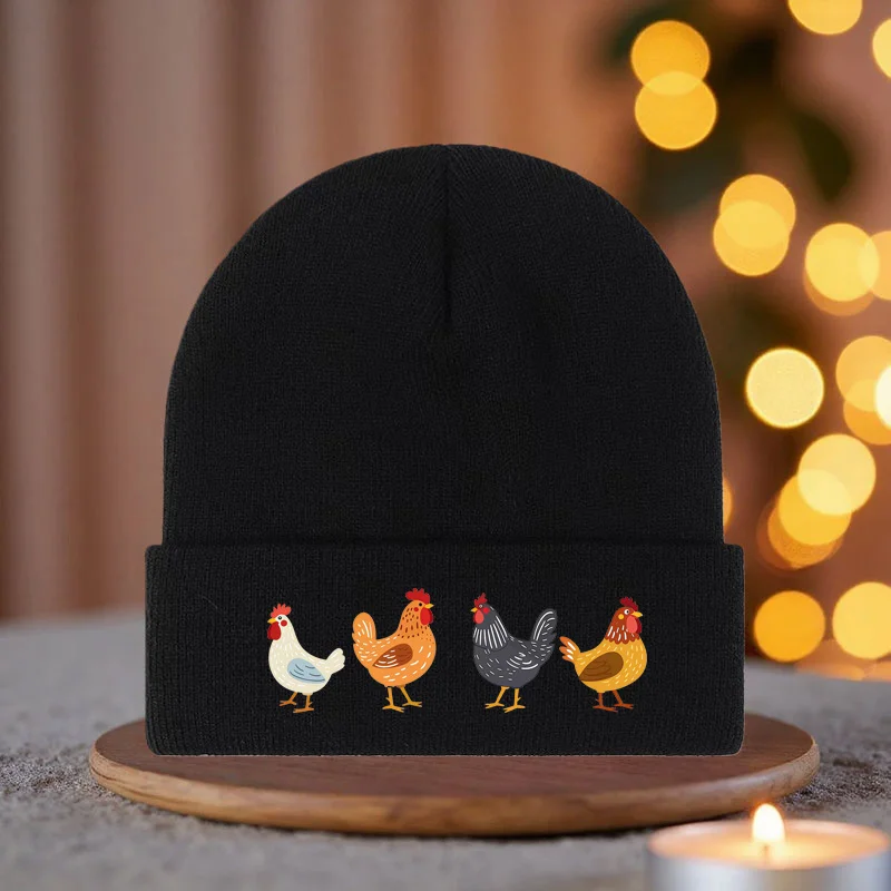 A Whimsical And Cute Cartoon Chicken Beanie Featuring a 