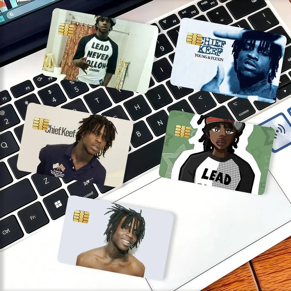 American rapper C-Chief Keef Credit Card Decorative Card Stickers Suitable For Bank Cards Metro Transit Anti-scratch Gift 4PCS