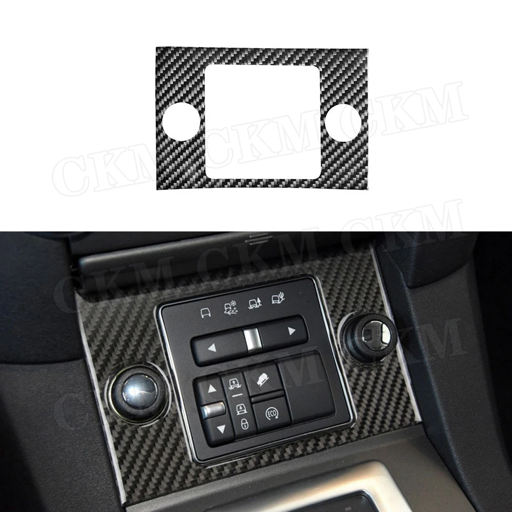 

Carbon Fiber Car Gear Cigarette Lighter Panel Trim Frame Cover Moulding Sticker For Land Rover Discovery 4 LR4 2010-2016