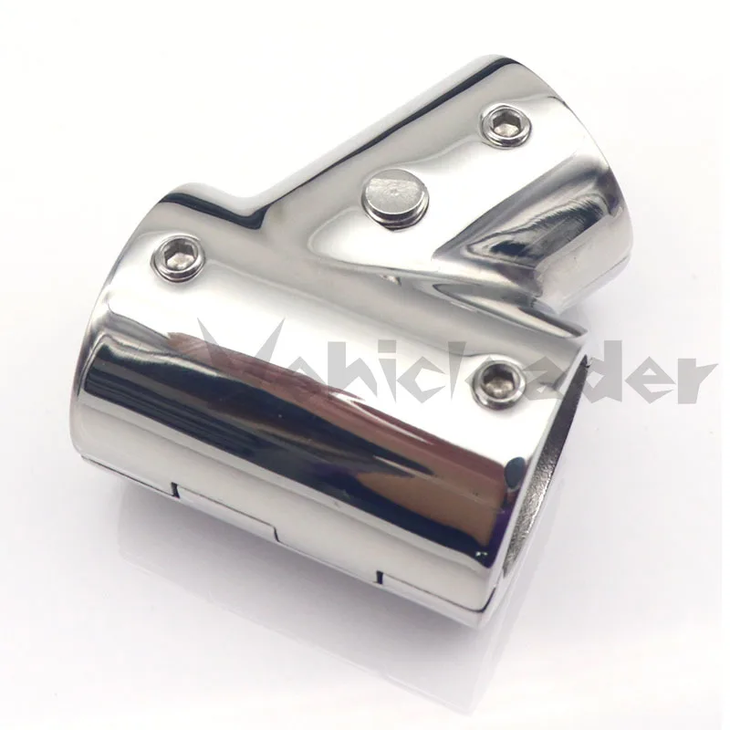 22/25/30mm Boat Fitting Tee Connector Stainless Steel Tee Split Connector 60/90 Degree Tee Fitting for Boat Hand Rail Fitting