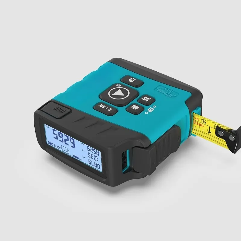 Digital Laser Range Finder Infrared Electronic Measure High Precision Intelligent Tape Measure Woodworking Measure Steel
