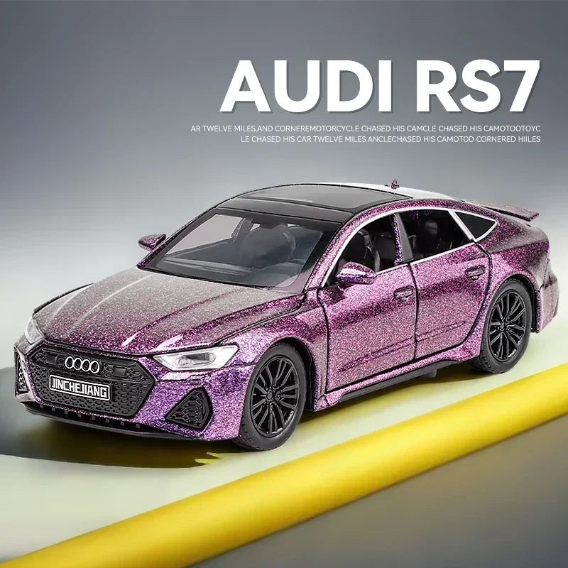 1:32 Audi RS7 Sportback Model Samochodu z Odlewu Stopu Metalu dla Dzieci Chłopiec Zabawka Metalowa Prezent Urodzinowy Miniaturowy Samochód Dekoracja Domu