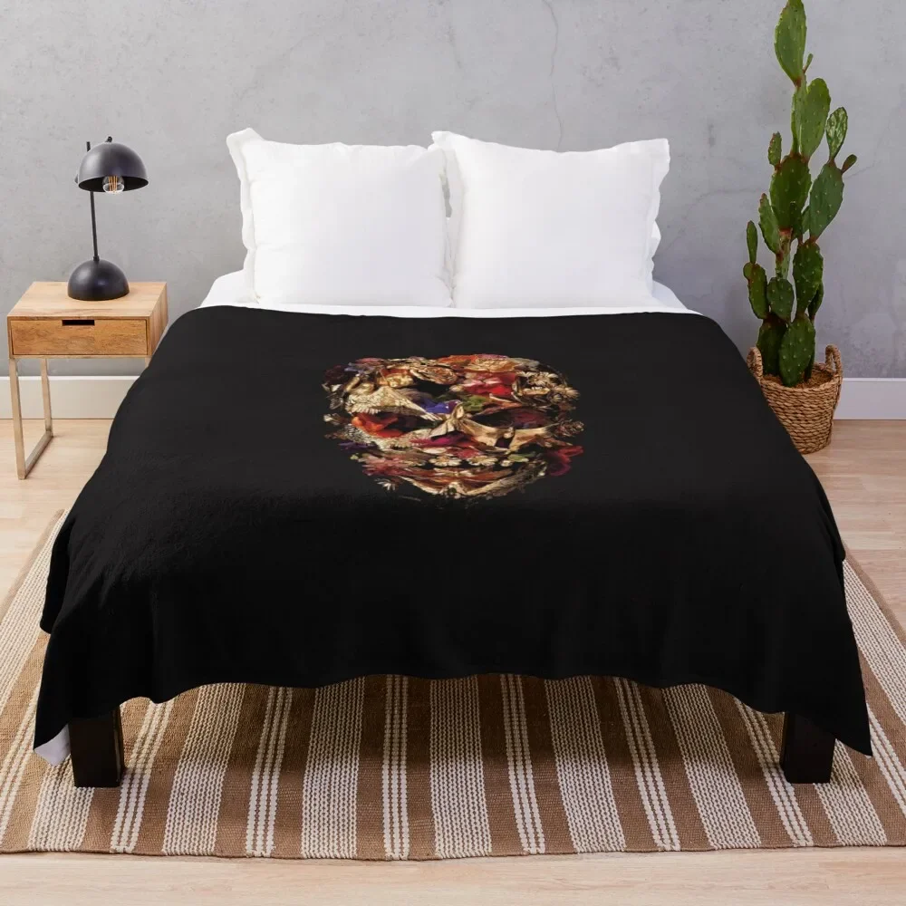 

Skull Mcqueen T-shirt essentiel Throw Blanket Plaid on the sofa Loose wednesday Blankets