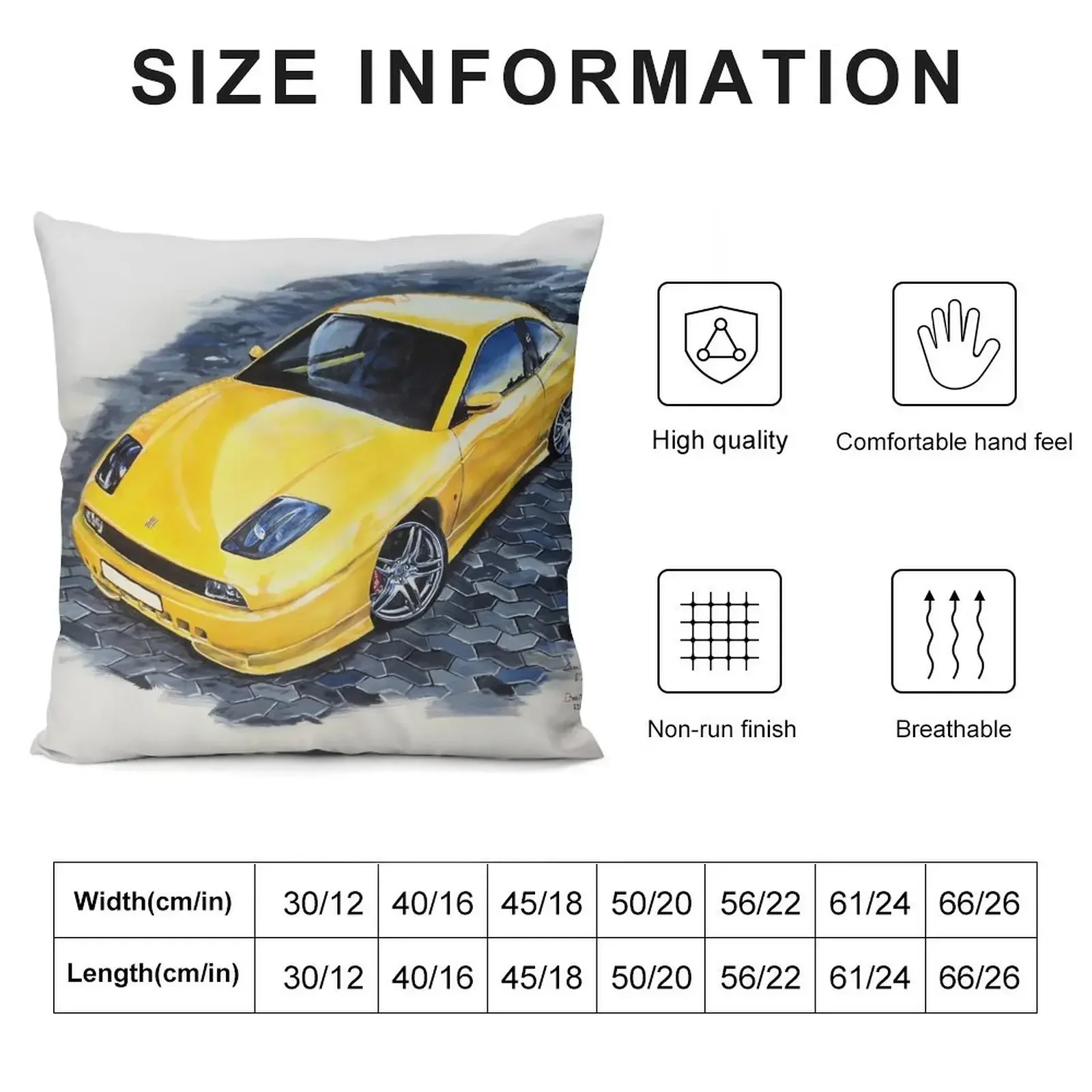 Fiat coupe Throw Pillow Sofa Cushion Cover Luxury Sofa Cushions pillow