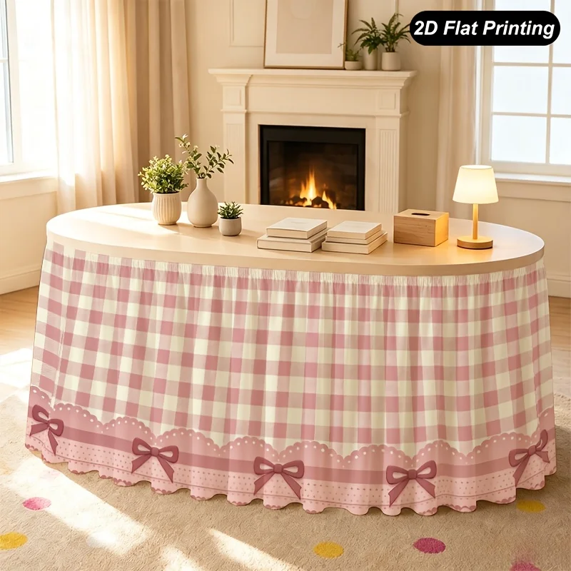 The pink checkered tablecloth is perfect for decorating the kitchen at home,hosting family gatherings,and for festive occasions.