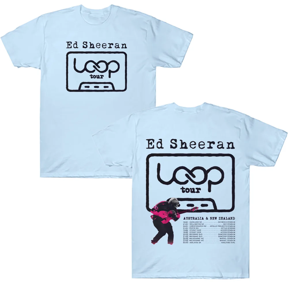 Ed Sheeran LOOP Tour T Shirts Cotton Men Women Summer T-shirts NEW Fashion Loose Unisex Streetwear Hip Hop Graphic Clothing Y2K image 6