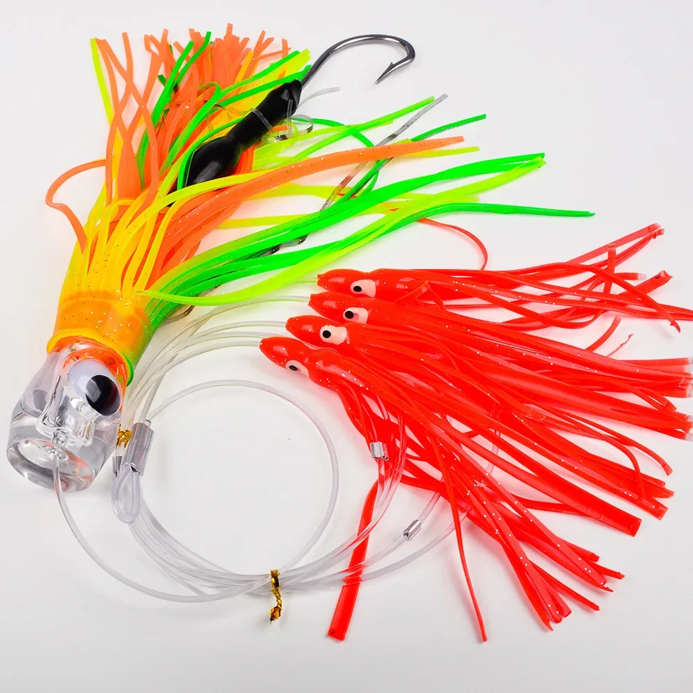 

Мягкая приманка для кальмаров 9 дюймов с увеличенной дальностью заброса для глубоководной рыбалки на меч-рыбу, каменноугольной рыбу и тунца