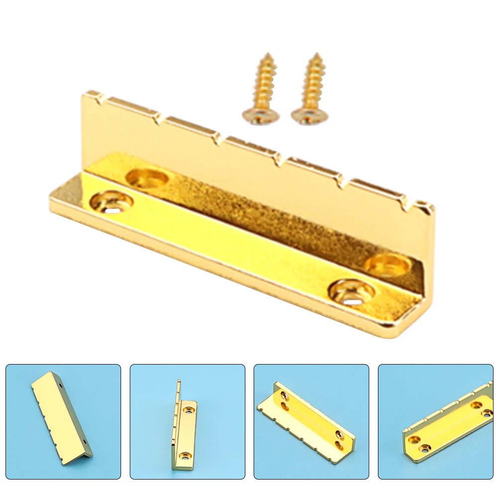 

1 set Metal Electric Nut Set Pre-Slotted Replacement Guitar String Nuts For 6-String Upper Nut Bridge Saddles Guitar Accessories