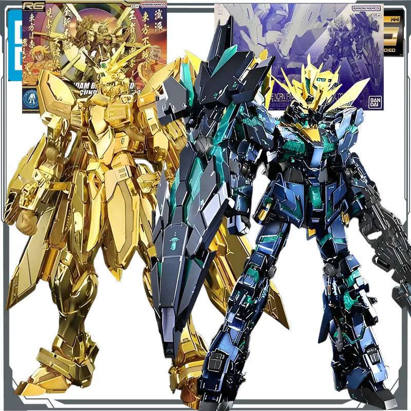 Оригинальный комплект моделей Bandai GUNDAM RG THE GUNDAM BASE LIMITED & UNICORN GUNDAM 02, BANSHEE NORN 1/144, игрушки, модель, подарки для мальчиков