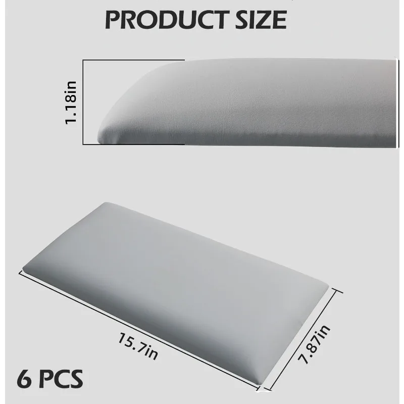 Upholstered Headboard Panels, 6 Panels Sized 7.8