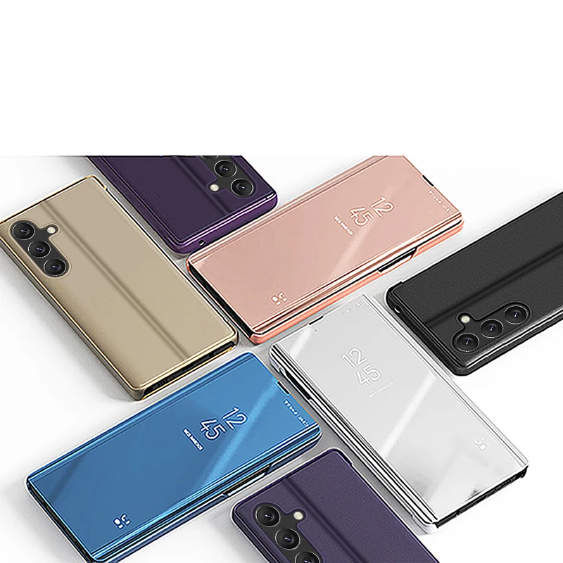 Luxury Mirror Flip Holder Cover Phone Case For Samsung Galaxy S26 S25 Edge S24 S23 S22 Ultra Plus FE Shockproof Stand Full Cover view 6