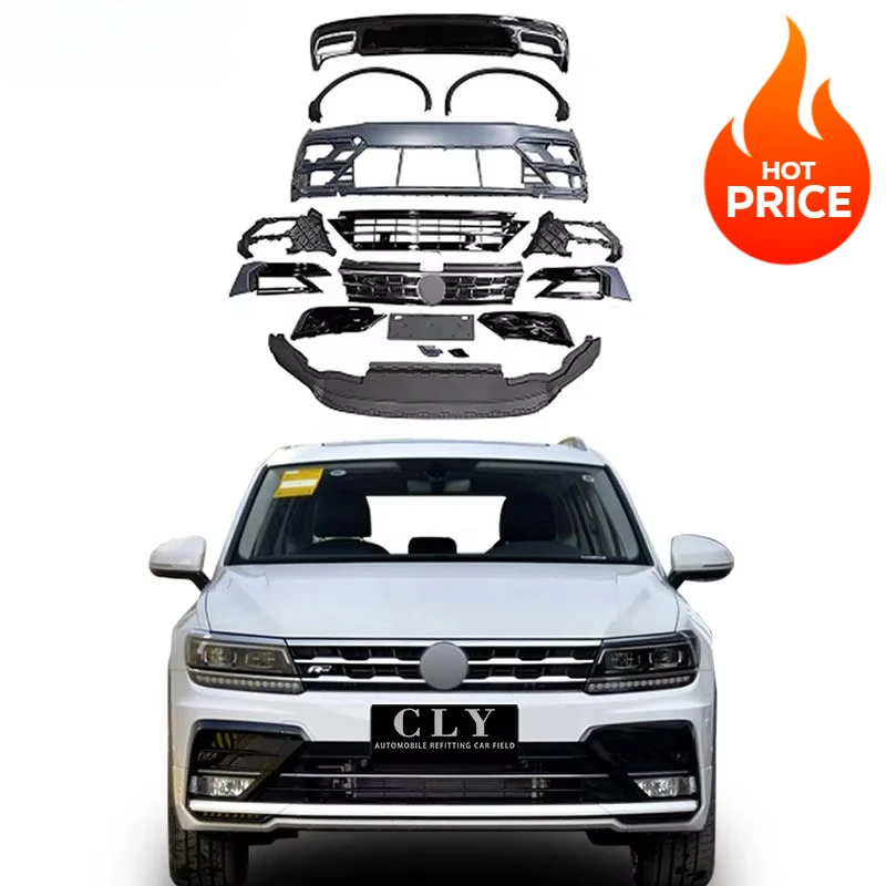 

Hot Sale! Body Kit for VW Tiguan Upgrade - R-line Front/Rear Bumper, Grill, Wheel Arch, Rear Diffuser & Exhaust Pipe