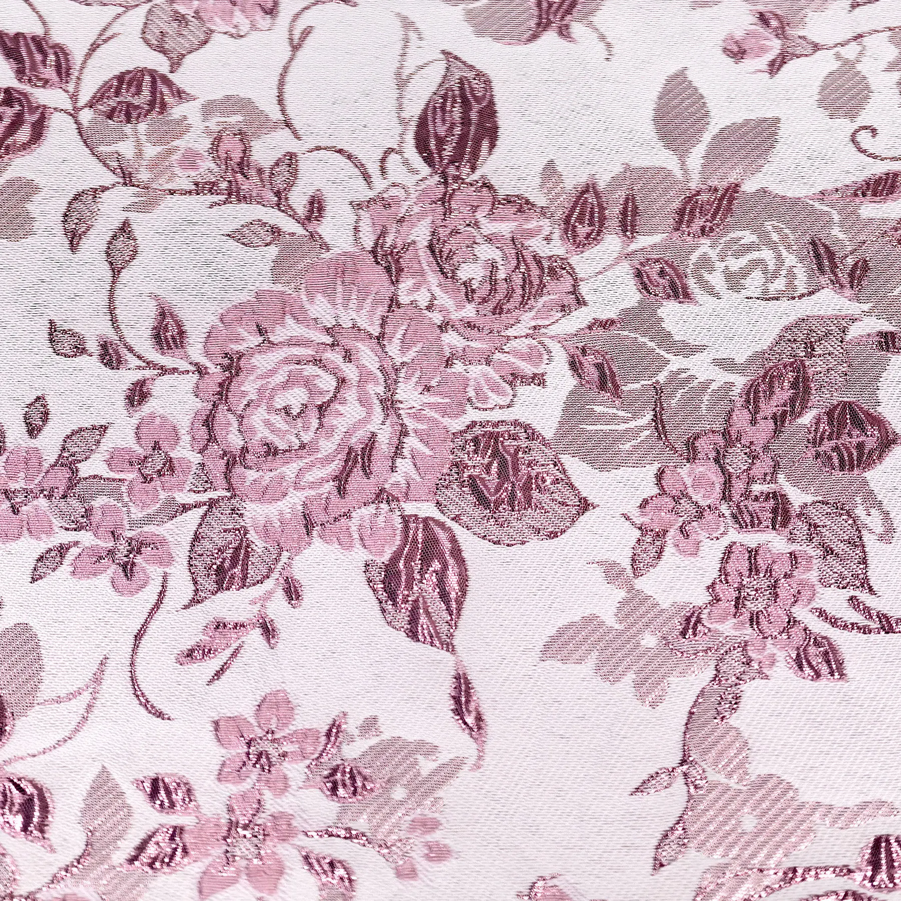 Gold Pink Flower Embossed Jacquard Fabric Design Sewing Material Wedding Dress Garment  Wide 140cm Sold By The Meter